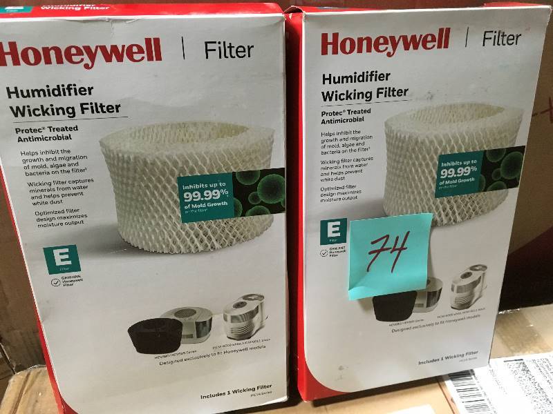 lot 74 image: Honeywell Replacement Humidifier Filter HC14V1 QTY 2 not used