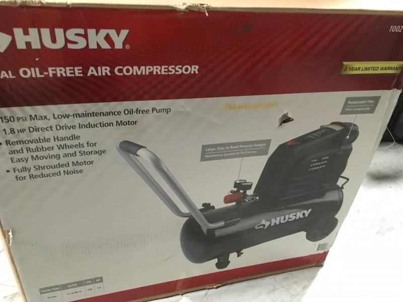 lot 76 image: Husky 8G 150 PSI Hotdog Air Compressor  in good condition