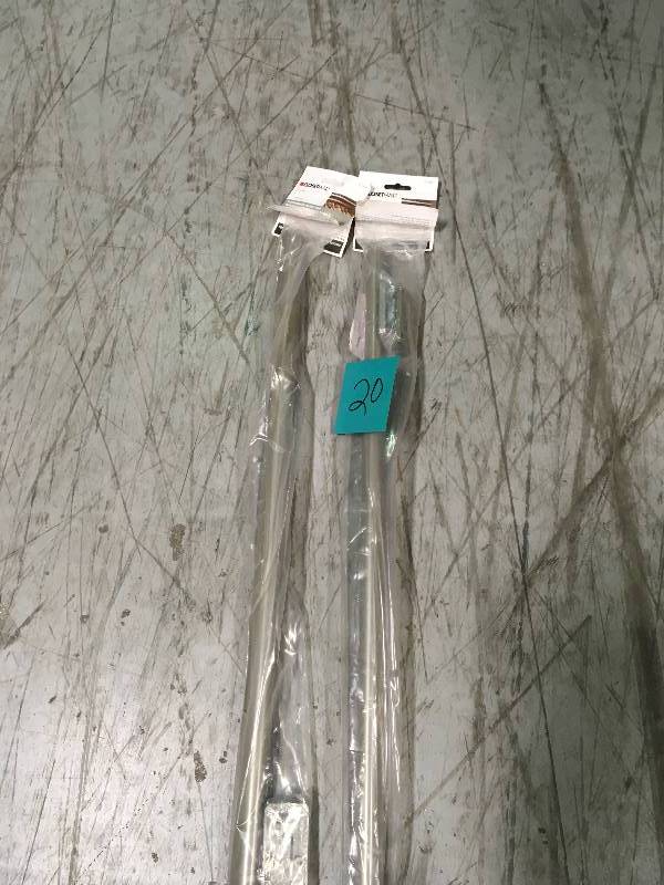 lot 20 image: ClosetMaid Style 30-48 in. W Satin Nickel Adjustable Hang Rod QTY 2  in good condition