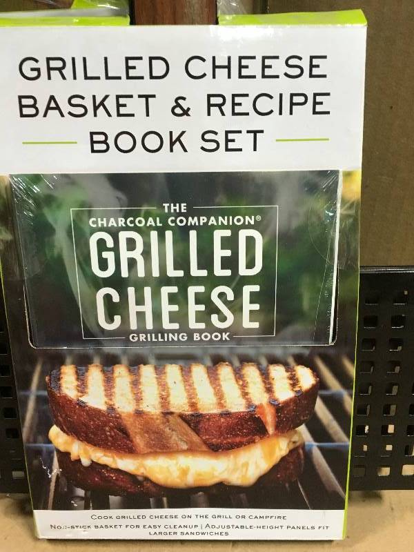 lot 36 image: Charcoal Companion Grilled Cheese Basket & Recipe Book Set QTY 2 not used