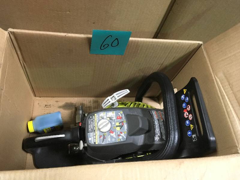 lot 60 image: RYOBI 14 in. 37cc 2-Cycle Gas Chainsaw  in good condition