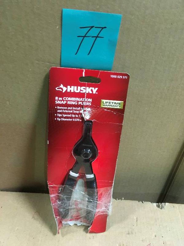 lot 77 image: Husky 8 in. Snap Ring Pliers  in good condition