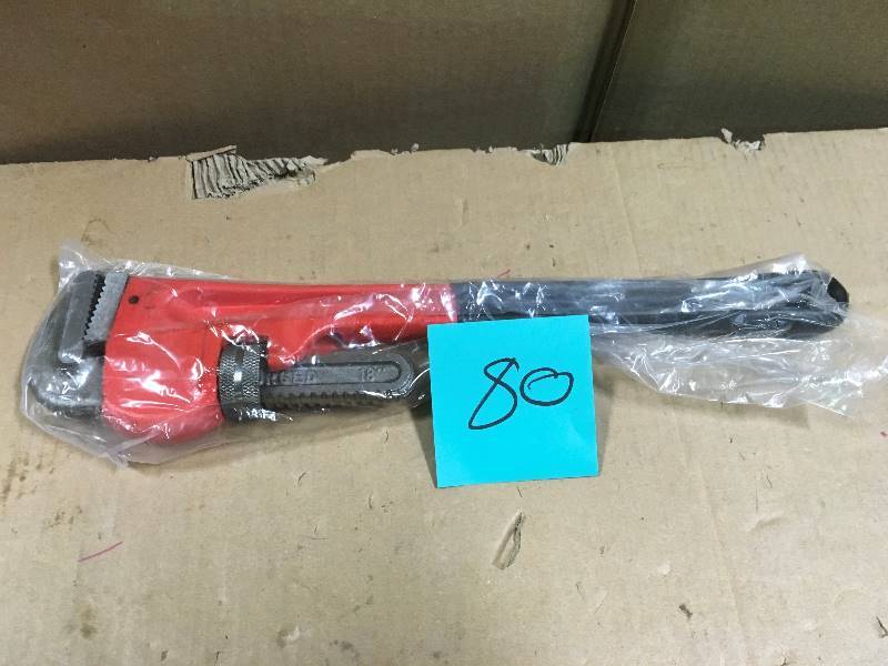 lot 80 image: 18 in. Jumbo Heavy-Duty Pipe Wrench  in good condition