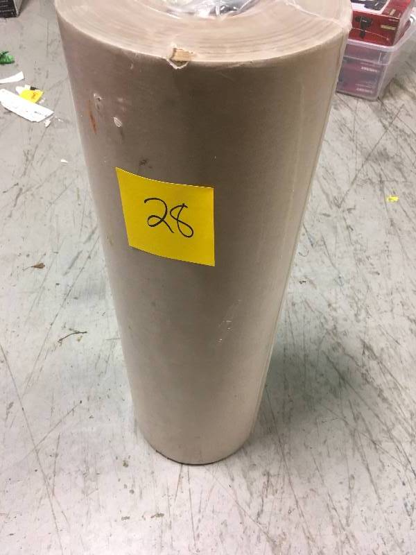 lot 28 image: Pratt Retail Specialties 24 in. x 1200 ft. 30# Paper Roll not used