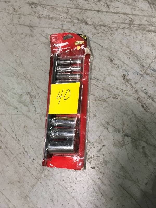 lot 40 image: Husky 38 in. Drive Deep SAE Socket Set (10-Piece)