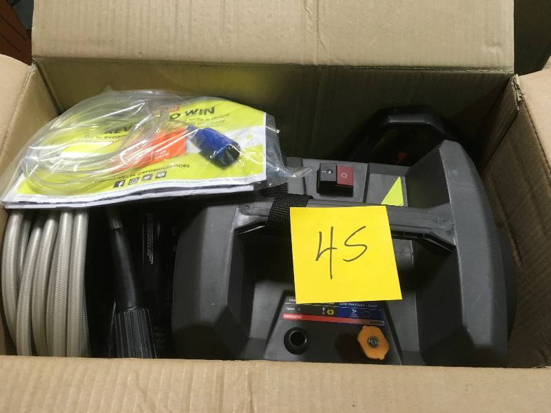 lot 45 image: RYOBI 1,600 PSI 1.2 GPM Electric Pressure Washer in good condition