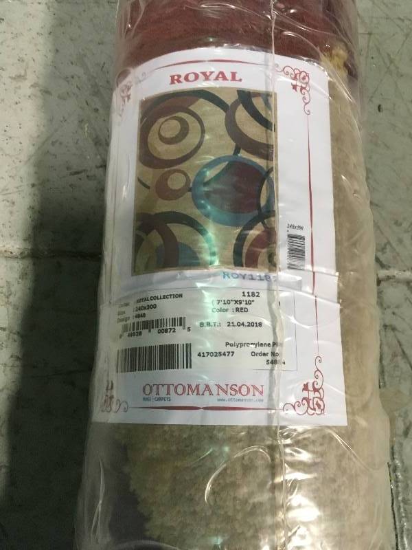 lot 57 image: Ottomanson Contemporary Abstract Beige 8 ft. x 10 ft. Area Rug not used