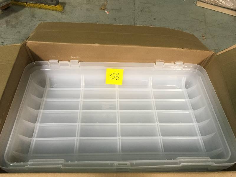 lot 58 image: IRIS 138 Qt. Storage Bin in Clear not used