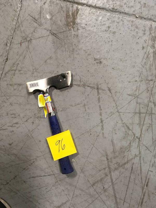 lot 96 image: Estwing 35 oz. Shinglers Hammer with Shock Reduction Grip in good condition