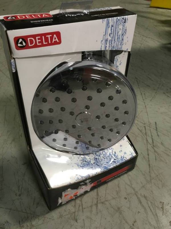 lot 85 image: Delta 1-Spray 7-12 in. Fixed Shower Head in Chrome in good condition
