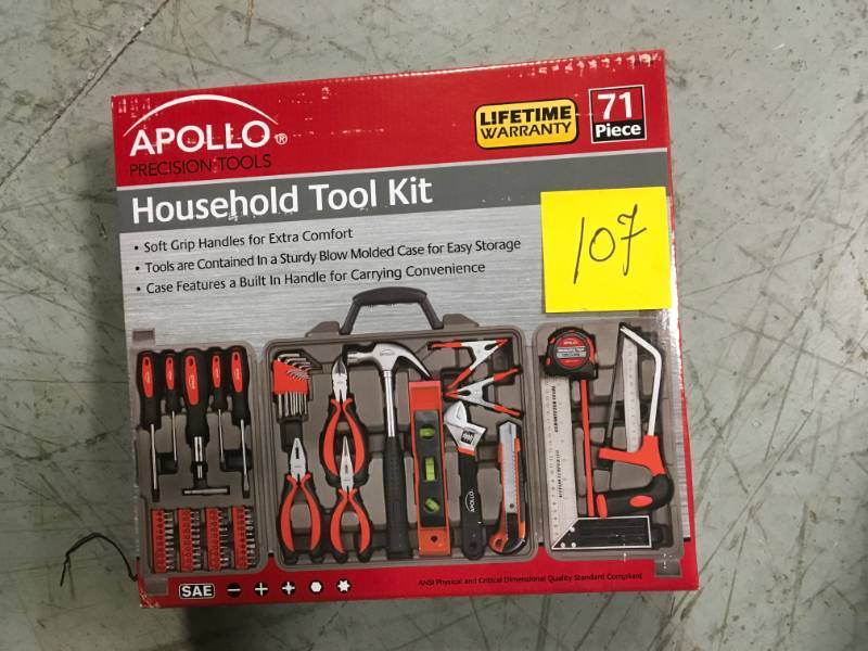 lot 107 image: Apollo Household Tool Kit (71-Piece) in good condition