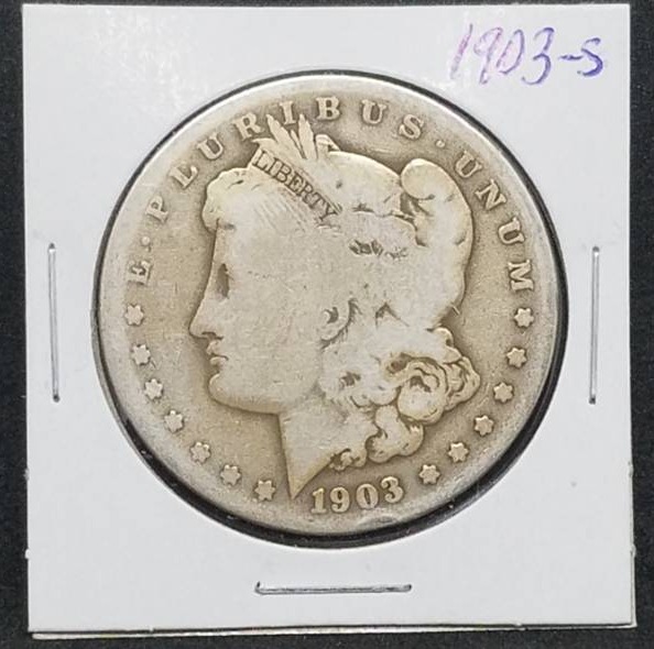 lot 6 image: 1903 - S Silver Morgan Dollar 90% Silver