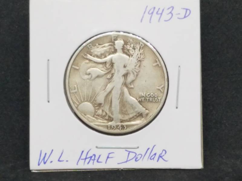 lot 26 image: 1943 - D W.L. Walking Liberty Half Dollar