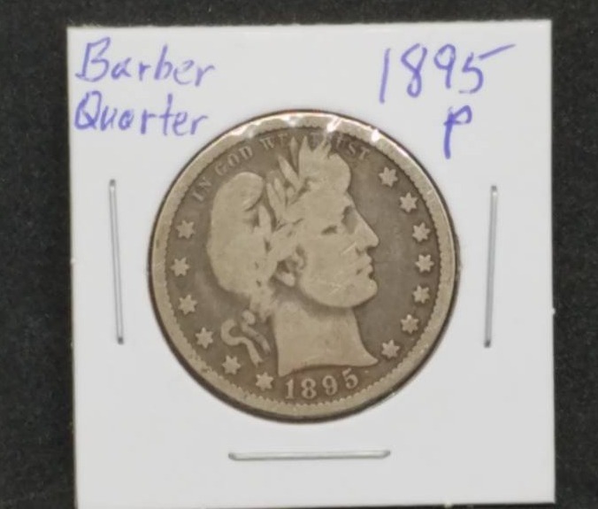 lot 31 image: 1895 Barber Quarter