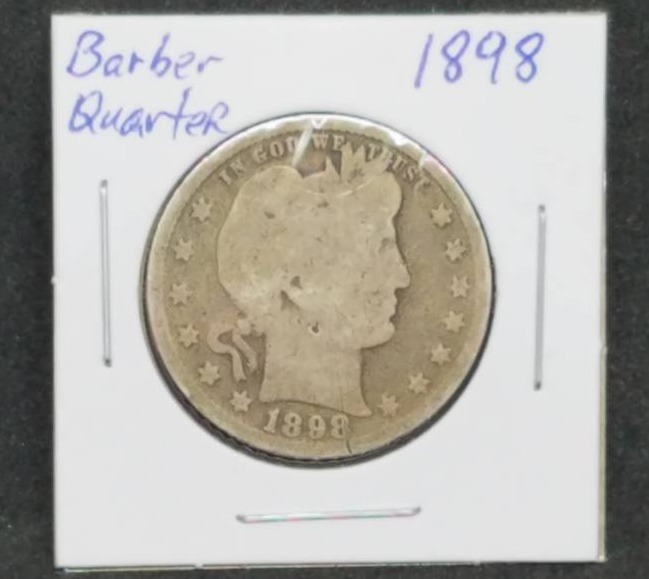lot 33 image: 1898 Barber Quarter