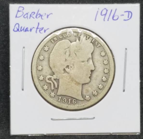 lot 38 image: 1916 - D Barber Quarter