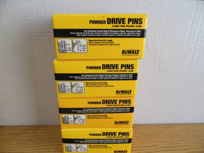 lot 43 image: Lot of 4 Dewalt Powder Drive Pins