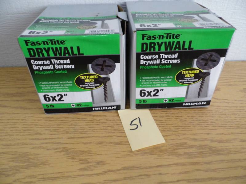 lot 51 image: Lot of 2 Fas-N-Tite Drywall Screws