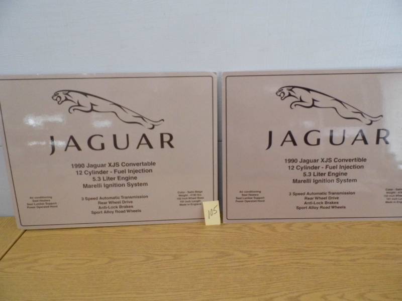 lot 105 image: Lot of 2 Jaguar Signs