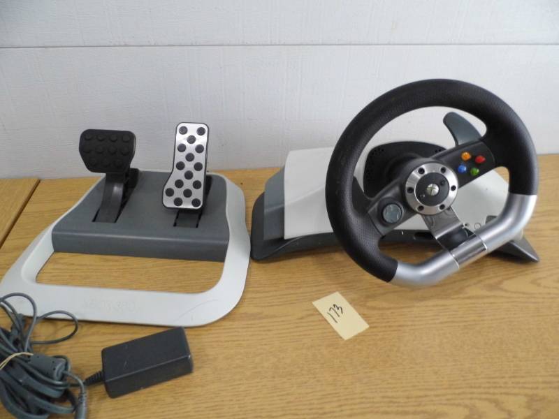 lot 173 image: Xbox 360 Steering Wheel - Foot Controls