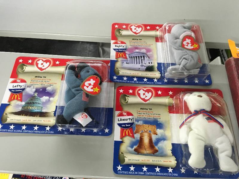 lot 192 image: American Trio TY Beanie Babies