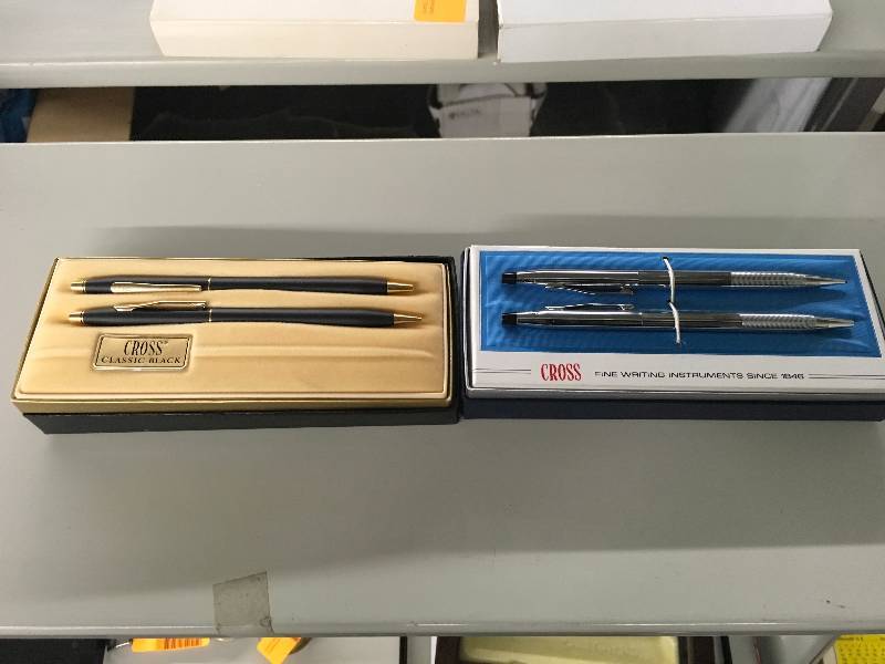 lot 196 image: Cross Classic Black Pens & Cross Silver Pens