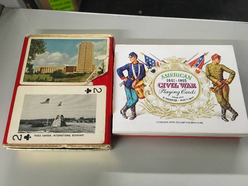 lot 216 image: 1861-1865 American Civil War Playing Cards & North Dakota Playing Cards