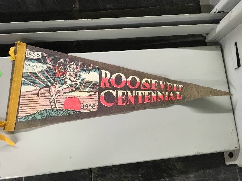 lot 228 image: Teddy Roosevelt Centennial Pennant