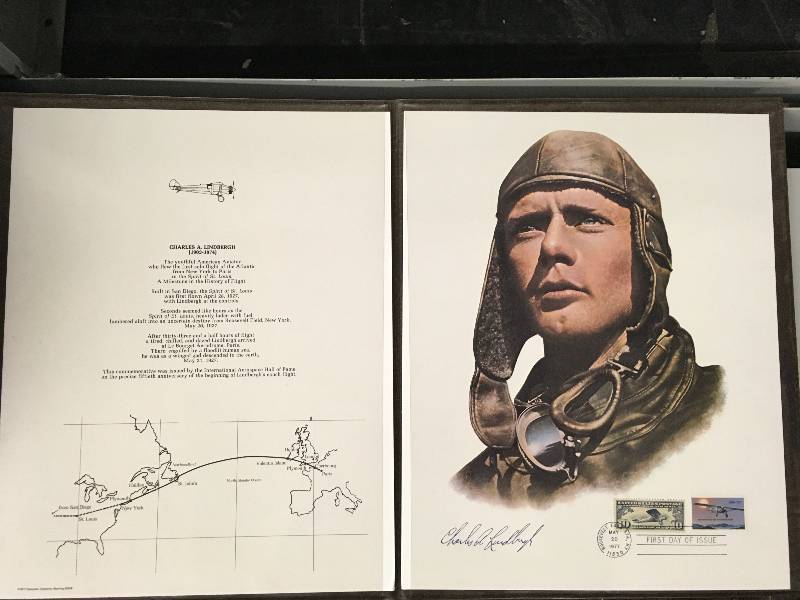 lot 232 image: Charles A. Lindbergh Fleetwood Collector Panel