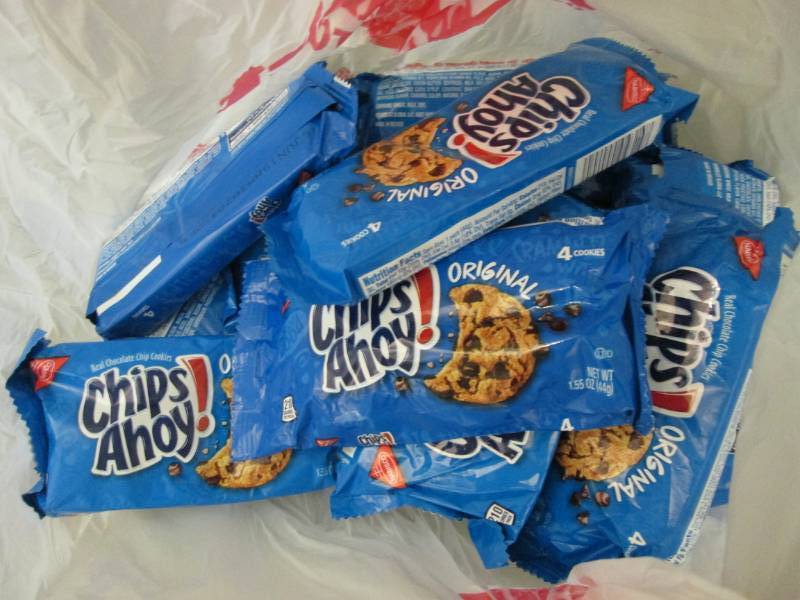 12- 1.55 oz Chips Ahoy Cookies...