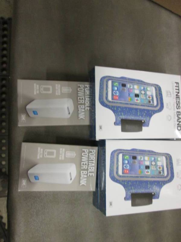 2 Portable Power Banks, 4 Fitness B...