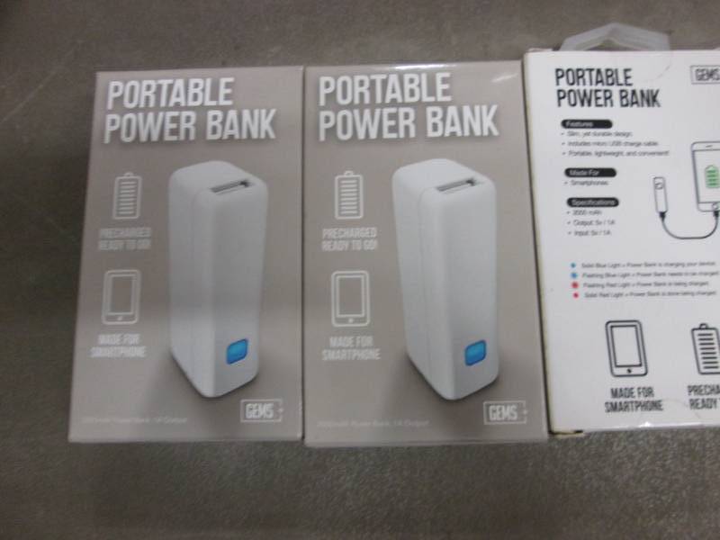 3 Portable Power Banks...