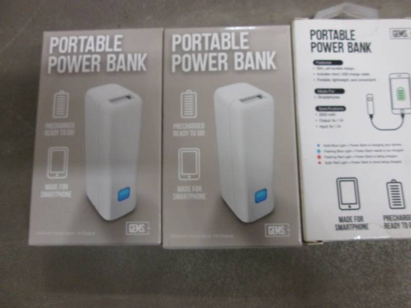 3 Portable Power Banks...
