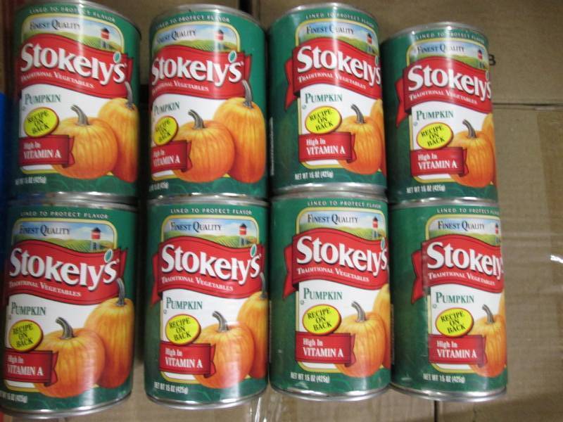 8 Cans of Stokleys Pumpkin, each c...