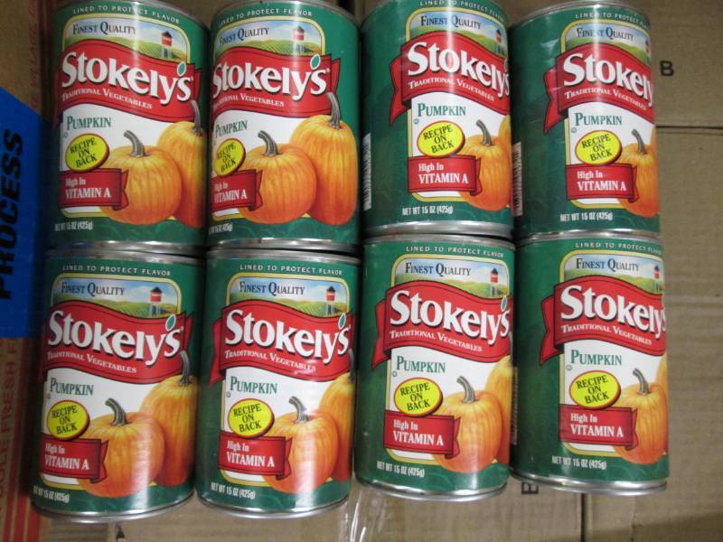 8 Cans of Stokleys Pumpkin, each c...