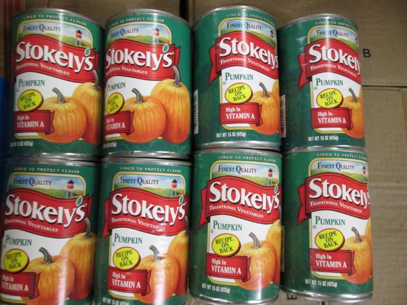 8 Cans of Stokleys Pumpkin, each c...