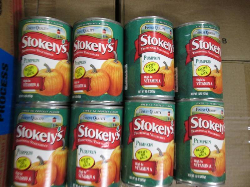 8 Cans of Stokleys Pumpkin, each c...