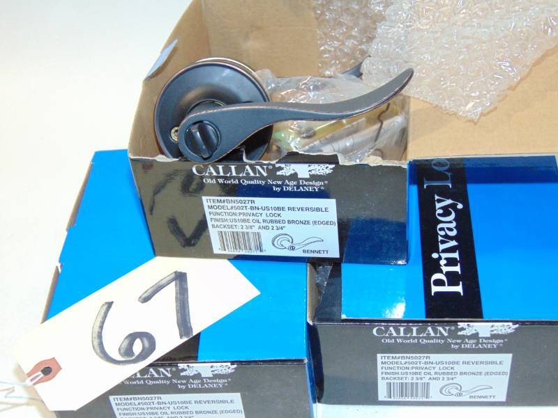3  Oil Rubbed Bronze Bath Door Lever