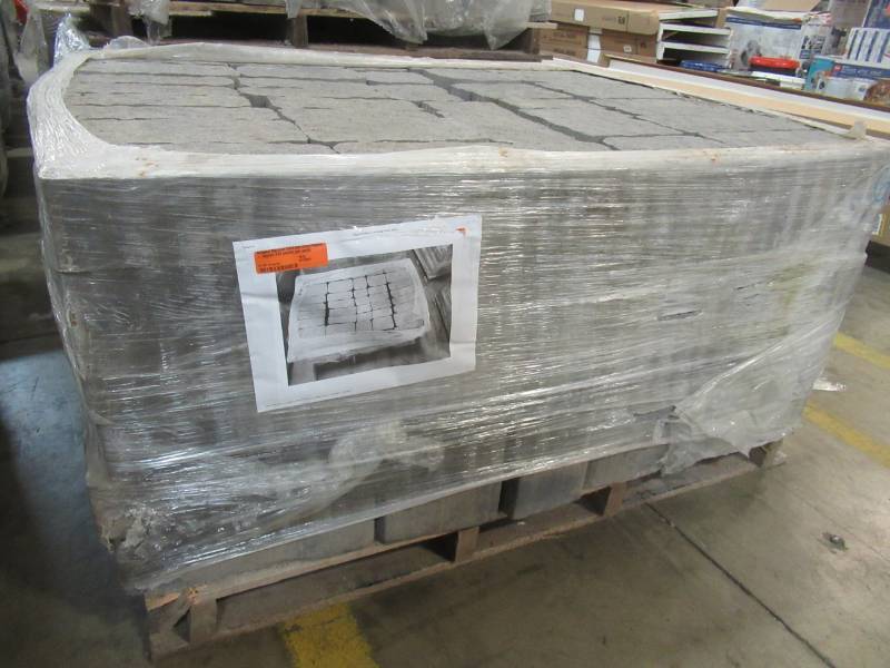 lot 12 image: Belgard Cascade Grey Modular Concrete Pavers - approx 240 pieces per pallet Model 5904859206001