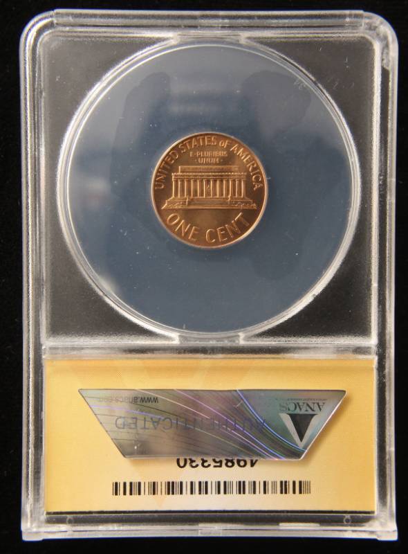 1967 SMS LINCOLN CENT SP68 RED ANACS special mint set coin