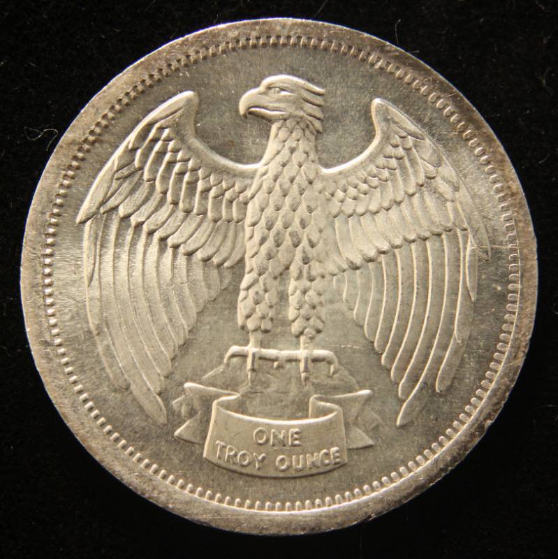 1 TROY OZ. .999 FINE SILVER 1974 LETCHER MINT ROUND