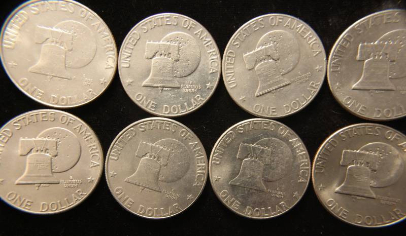 GROUP OF 8 CLAD EISENHOWER DOLLARS