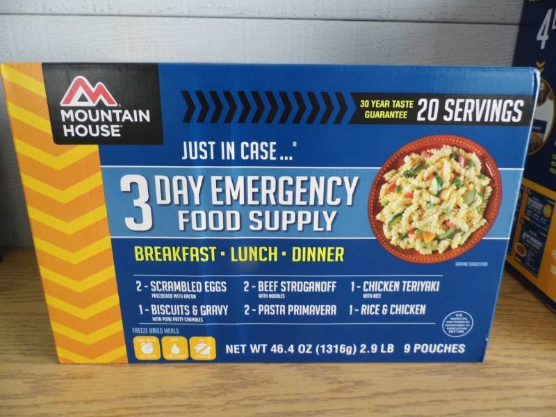 lot 62 image: Mountain House 3 Day Food Supply