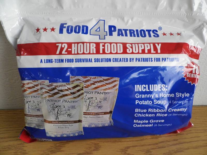 lot 70 image: Food For Patriots 72 Hour Supply