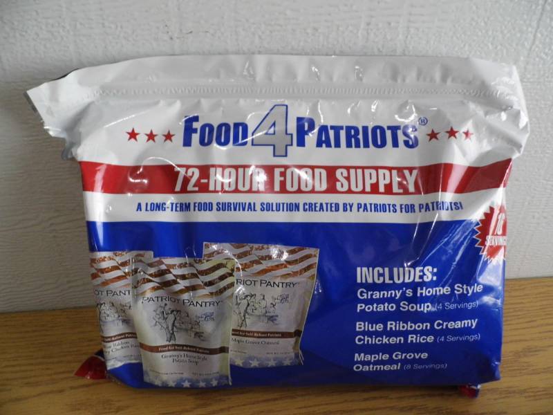 lot 71 image: Food For Patriots 72 Hour Supply