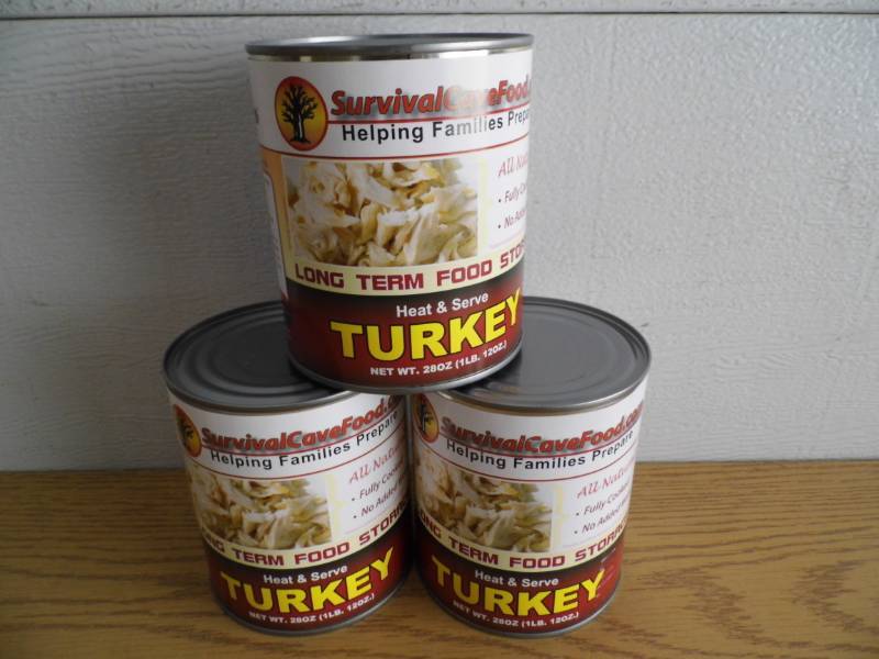 lot 78 image: Lot of 3 Survival Cave Food Turkey