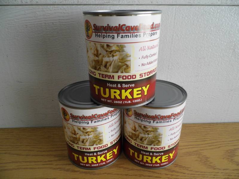 lot 79 image: Lot of 3 Survival Cave Food Turkey
