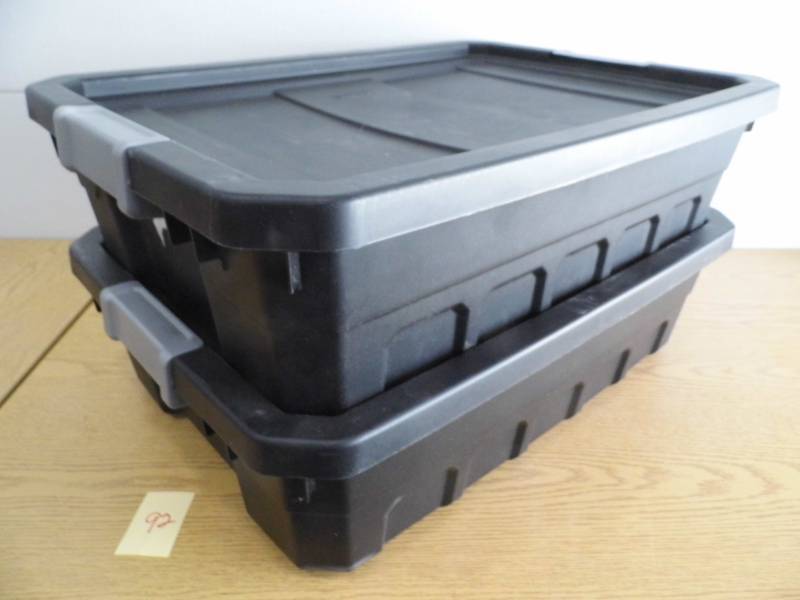 lot 92 image: Lot of 2 Sterilite Totes