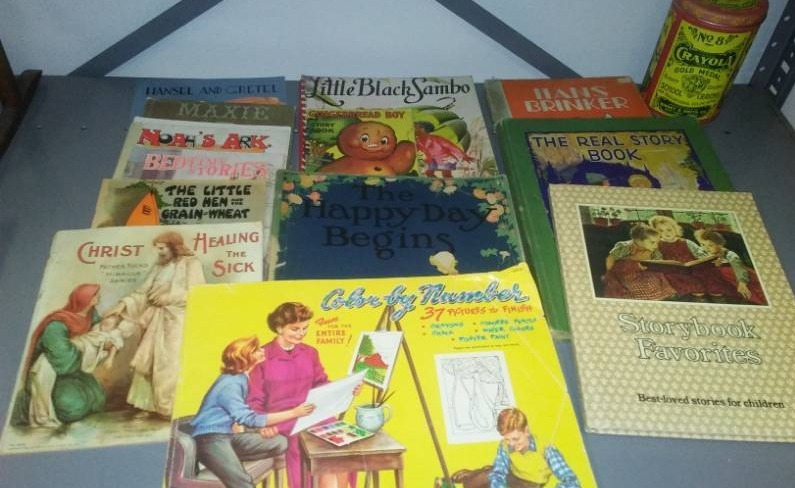 lot 95 image: Antique and vintage childrens books.