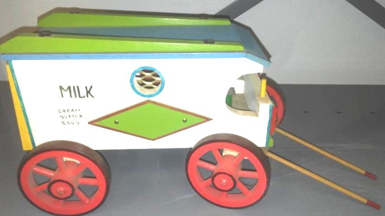 lot 121 image: wood milk wagon